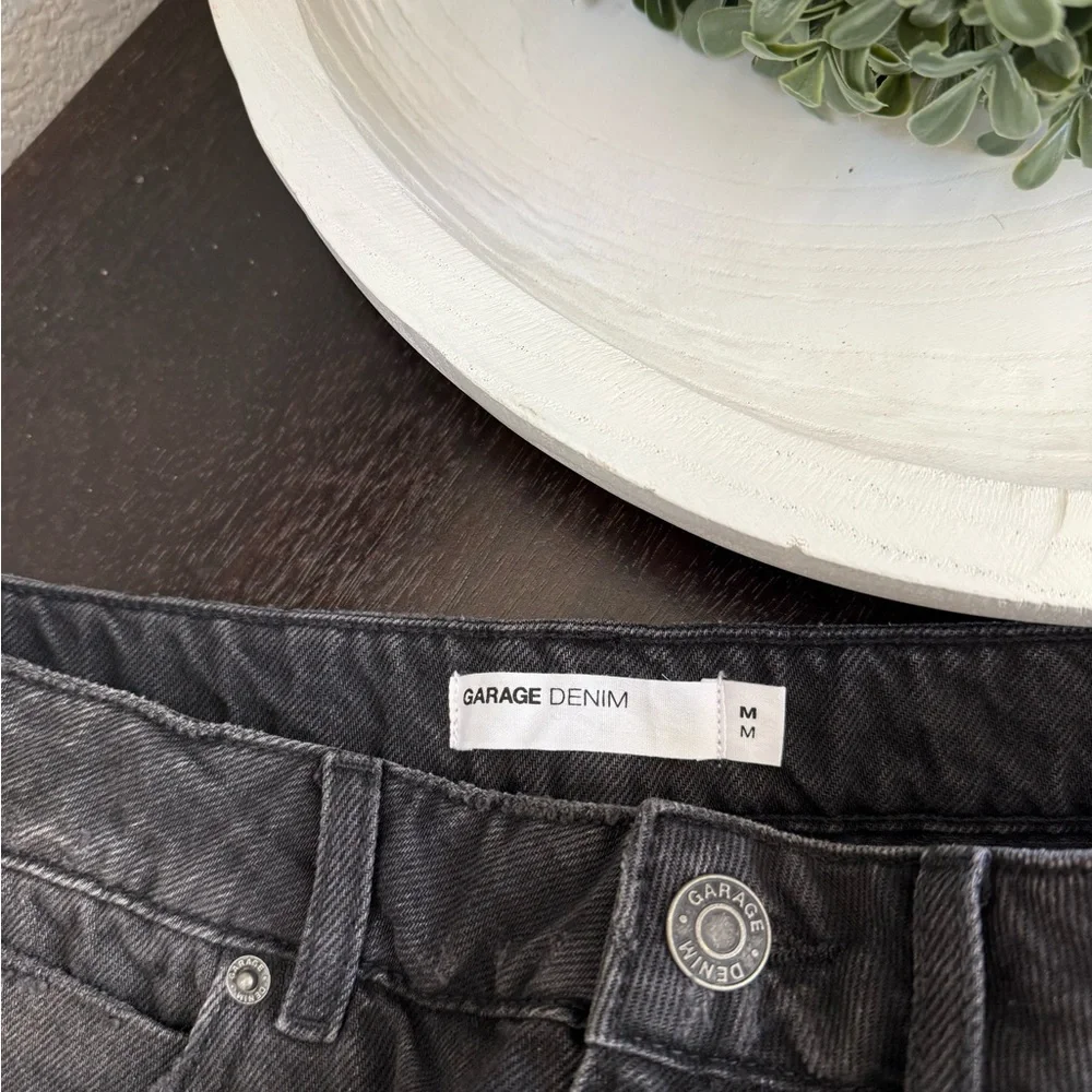 Garage clothing black denim mini skirt M